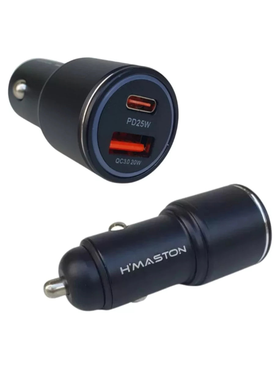 H'maston L06L Carregador Veicular 45W - Turbo USB Duplo Rápido