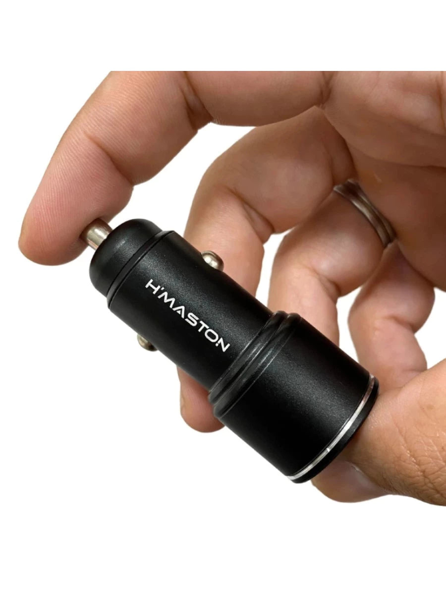 H'maston L06L Carregador Veicular 45W - Turbo USB Duplo Rápido