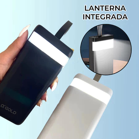 H'Maston YD06 Power Bank 20000mAh com Luz LED e Cabos Inclusos