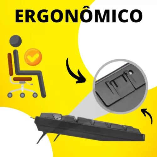 H'maston JP103 Kit Teclado e Mouse Sem Fio Ergonomia e Praticidade