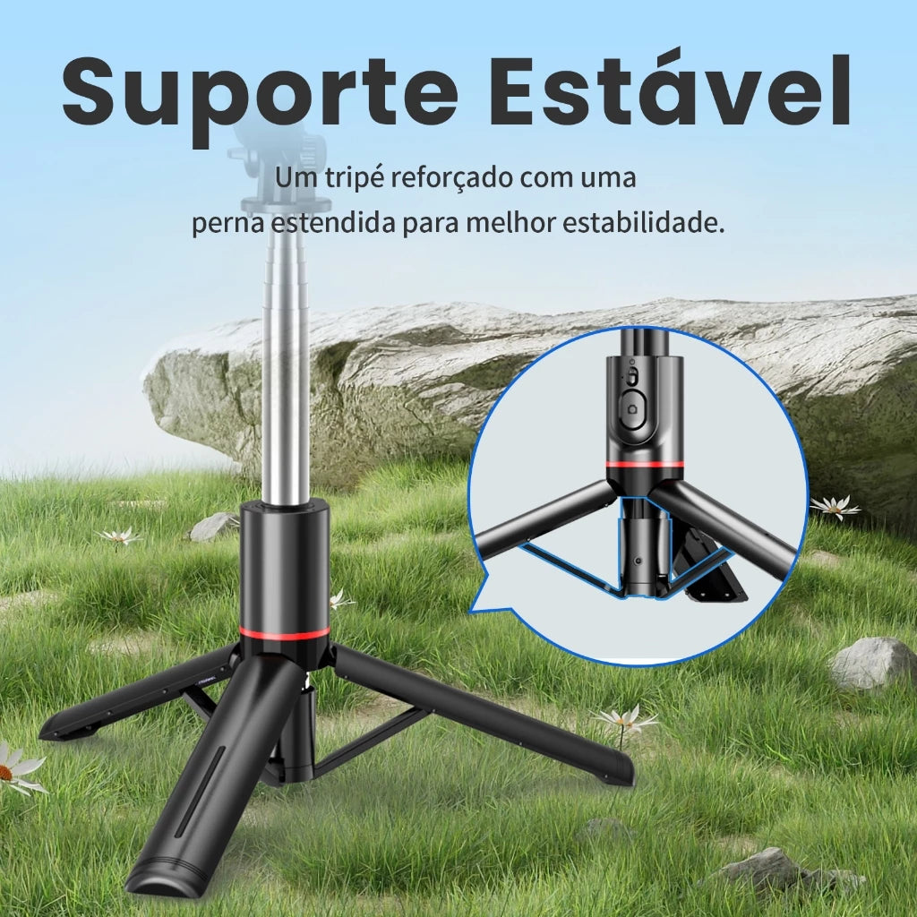 H'maston ZP13 Tripé Retrátil com Controle Bluetooth e LED