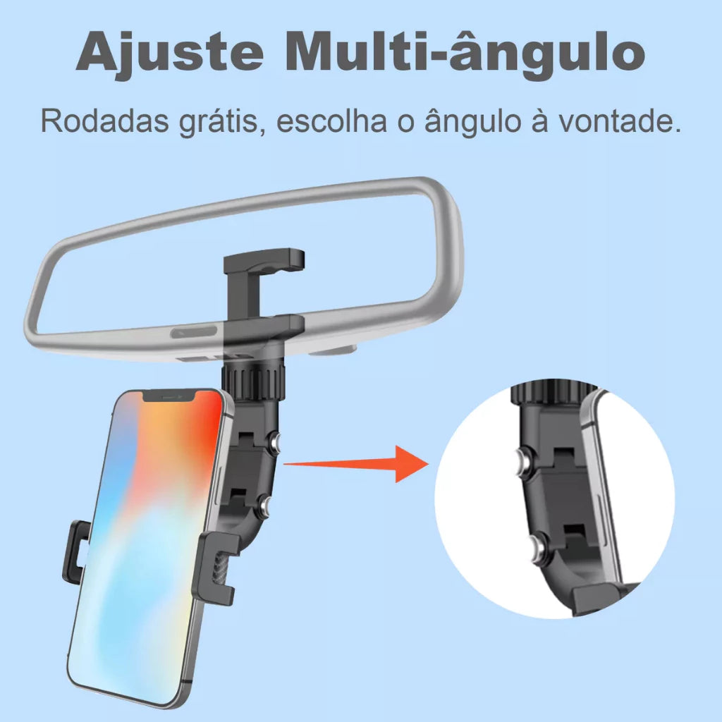 H'Maston CJ61 Suporte Celular 360° Retrovisor Carro - Eleadermall