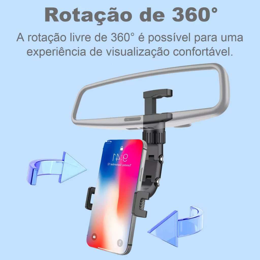 H'Maston CJ61 Suporte Celular 360° Retrovisor Carro - Eleadermall