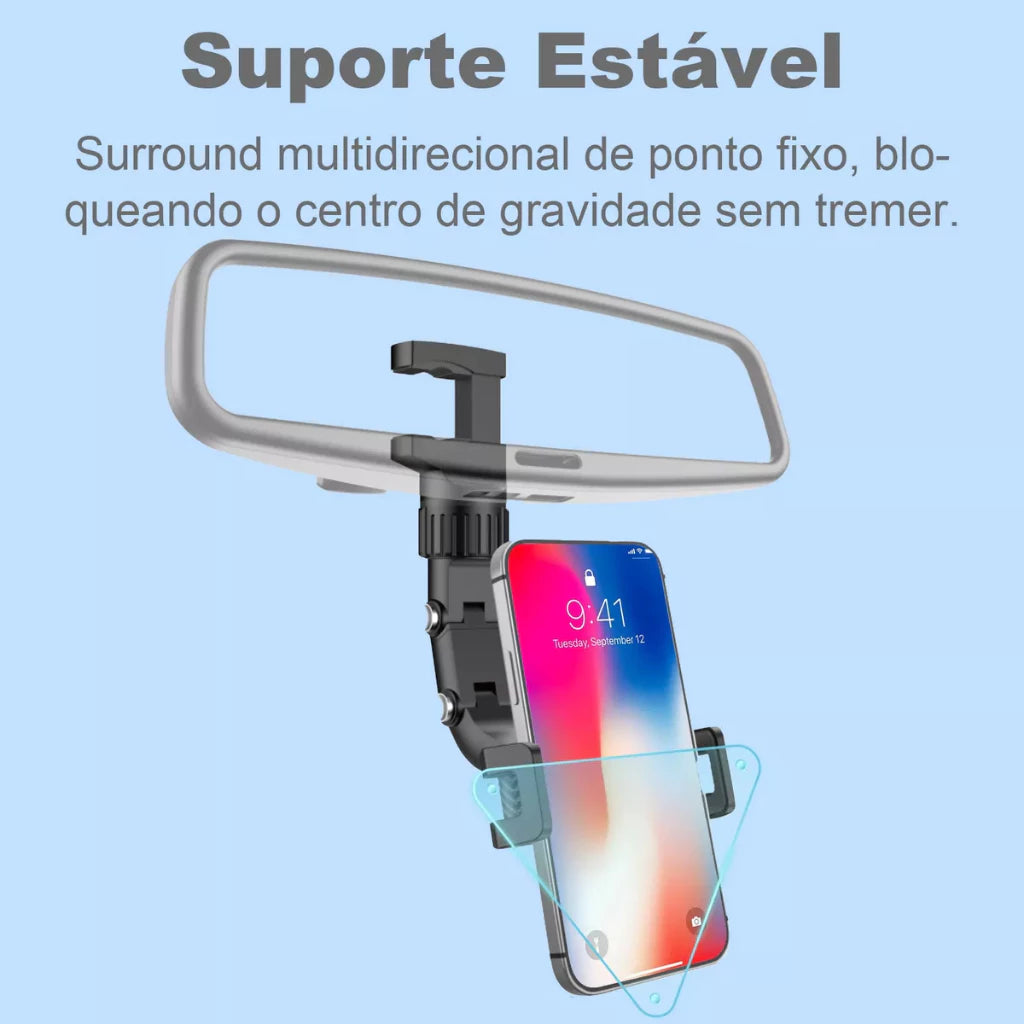 H'Maston CJ61 Suporte Celular 360° Retrovisor Carro - Eleadermall