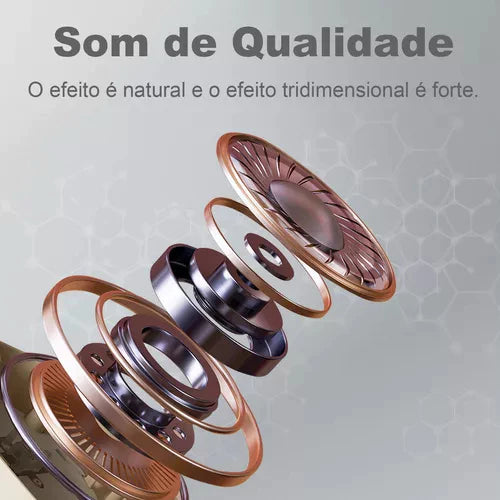 H'Maston SN35 Headset Gamer Bluetooth Sem Fio com Luz LED