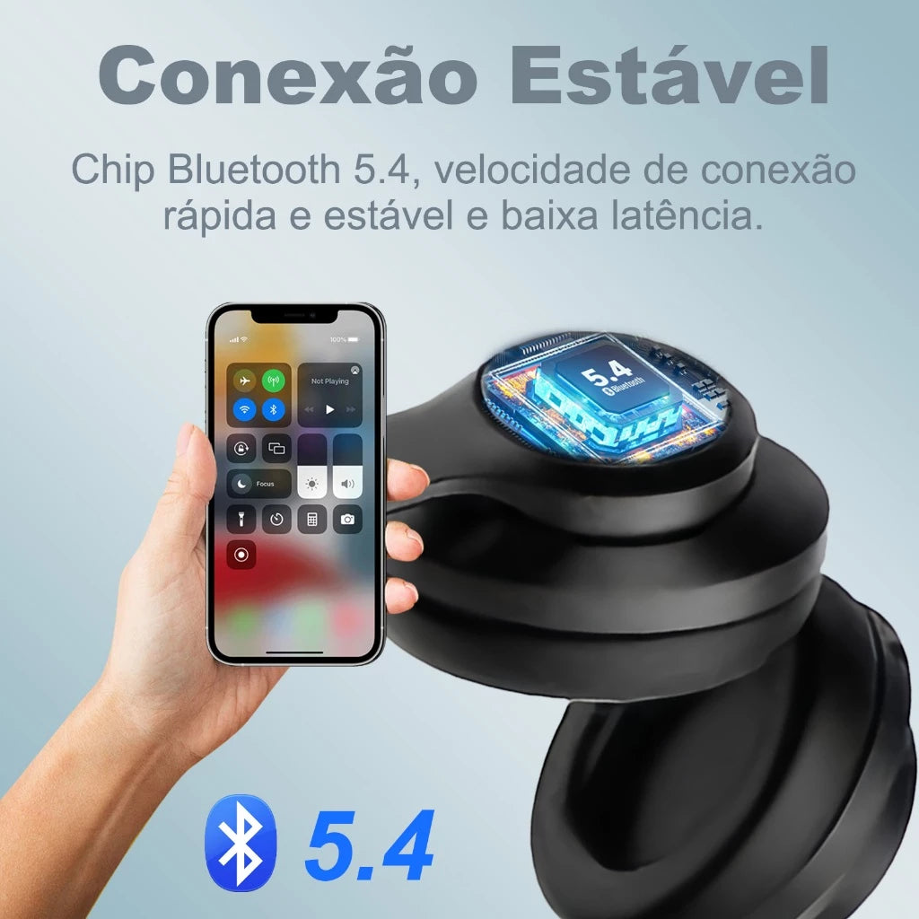 H'Maston SN32 Fone Headset Bluetooth 5.4 com Microfone e Redução de Ruído