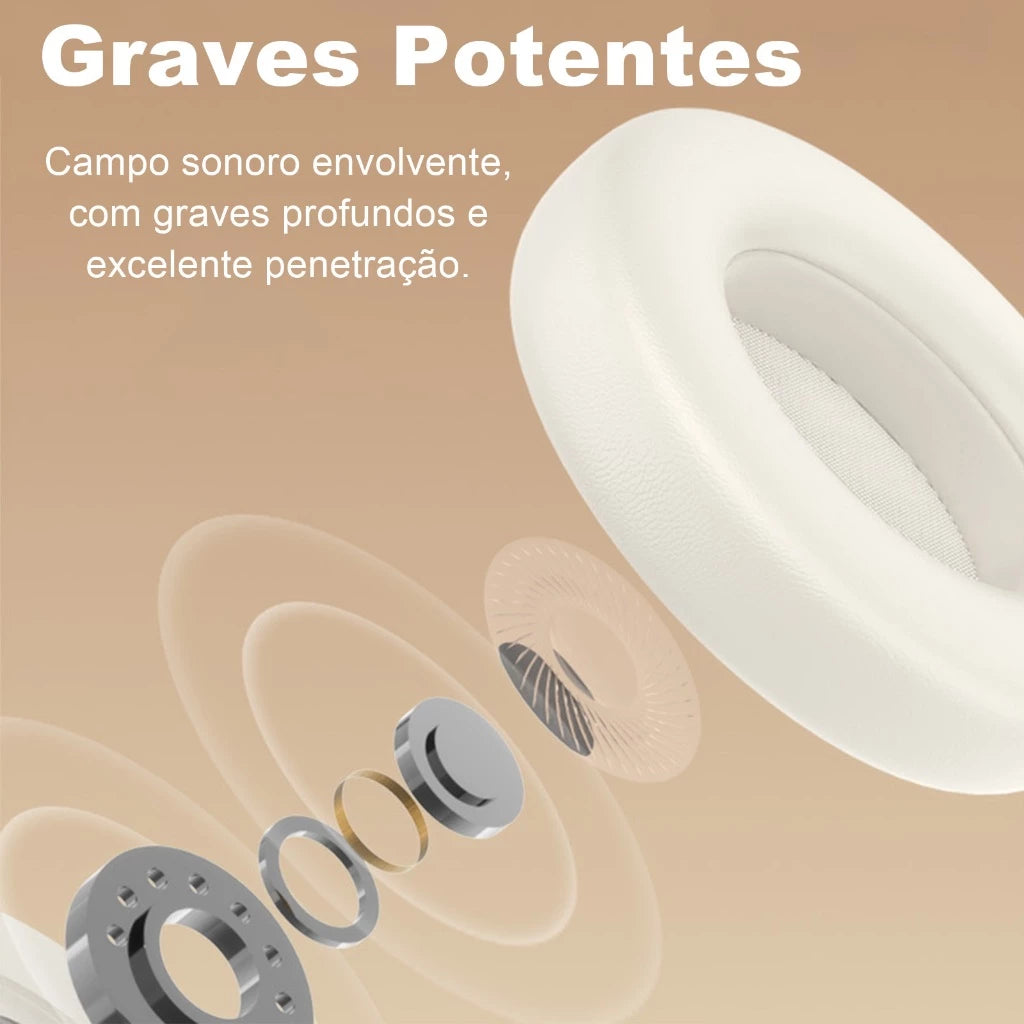 H'Maston SN32 Fone Headset Bluetooth 5.4 com Microfone e Redução de Ruído