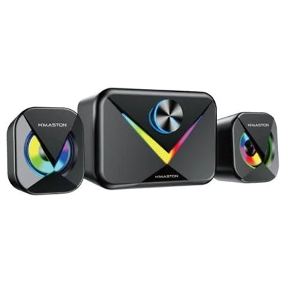 H'Maston AM53 Caixa de Som Bluetooth Gamer com RGB para PC