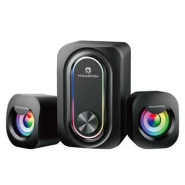 H'Maston AM54 Caixa de Som Bluetooth Portátil com LED RGB para PC