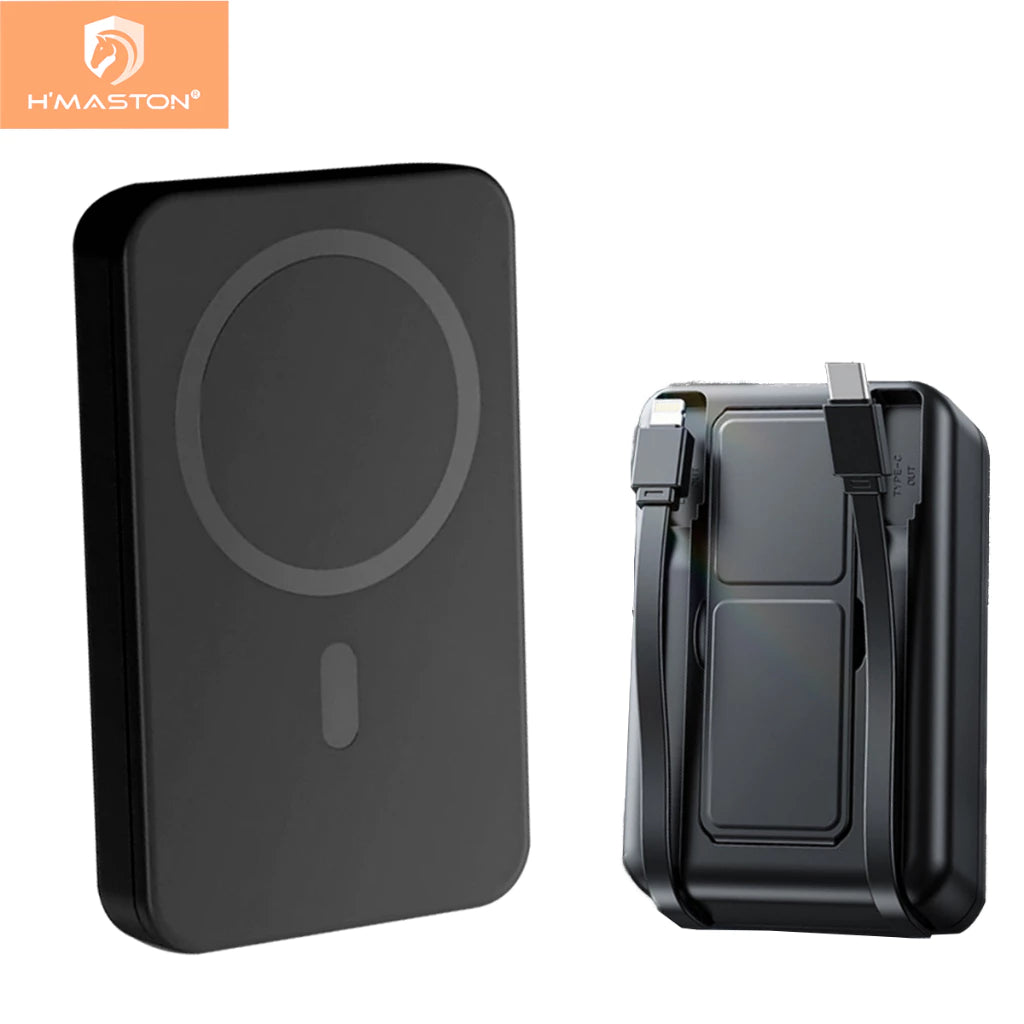 H'Maston YD58 Power Bank 10000mAh c/ Indução e Suporte 22.5W