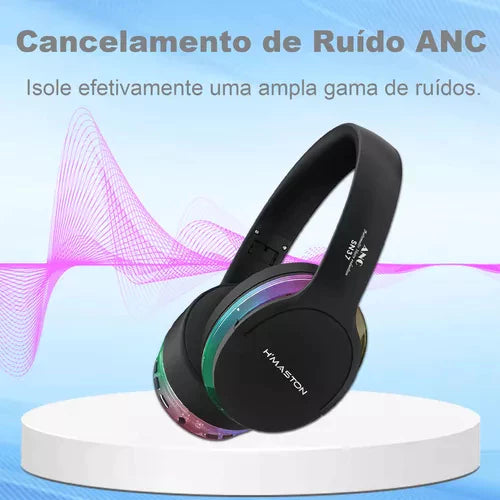 H'maston SN37 Fone Sem Fio Bluetooth Gamer com Luz LED