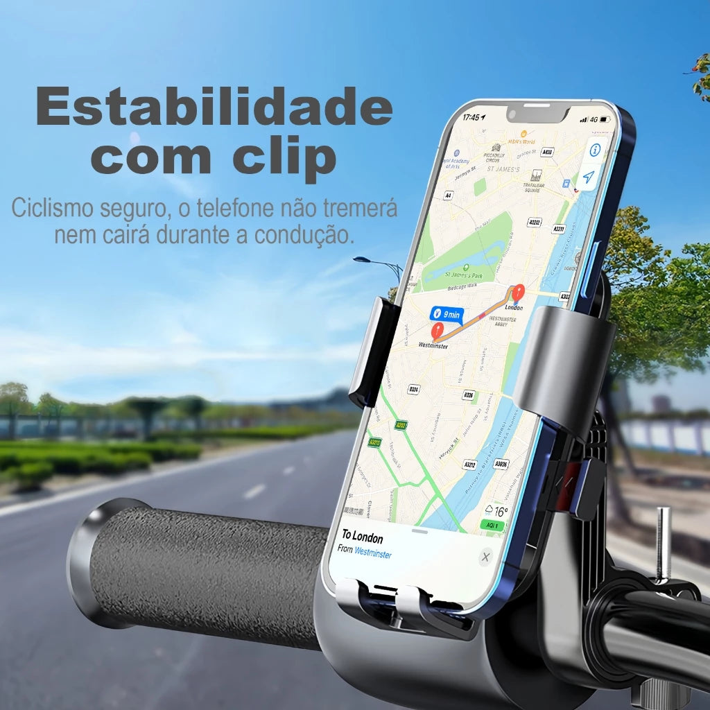 H'Maston CJ90 Suporte Veicular para Moto com Carregador USB