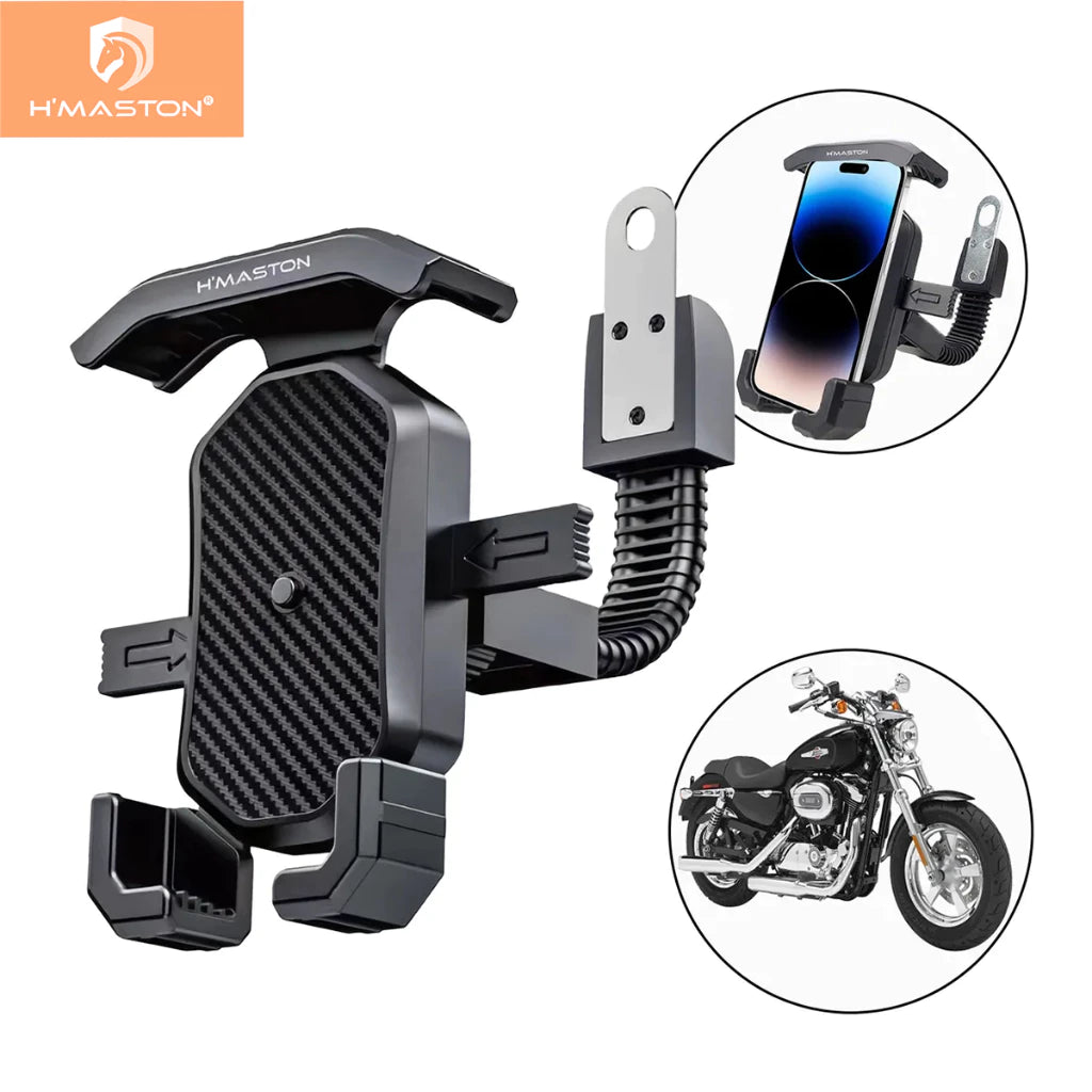 H'Maston CJ91 Suporte de Celular para Moto - Antivibração e Seguro