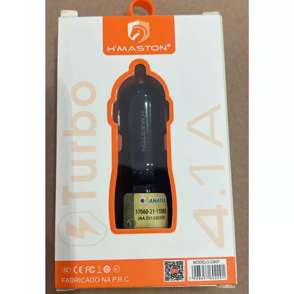 H'Maston CB07 Carregador Turbo Veicular USB 4.1A - Eleadermall
