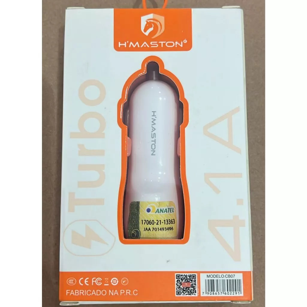 H'Maston CB07 Carregador Turbo Veicular USB 4.1A - Eleadermall