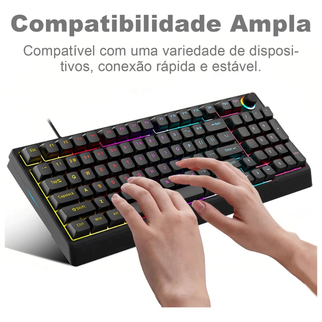 H'maston TK03 Teclado Mecânico Gamer RGB - Desempenho e Estilo