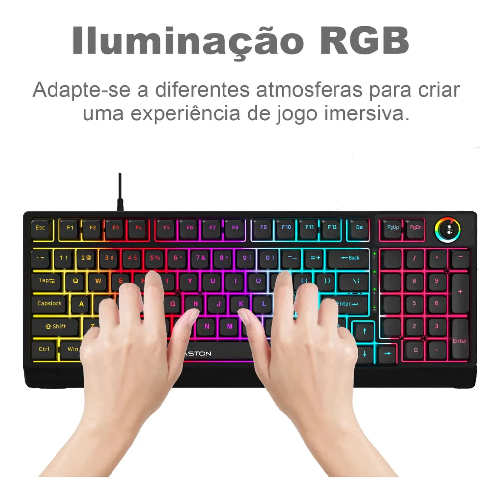 H'maston TK03 Teclado Mecânico Gamer RGB - Desempenho e Estilo