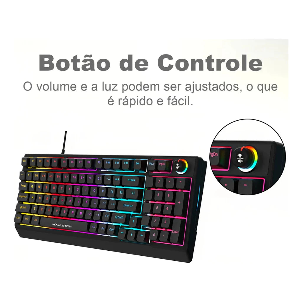 H'maston TK03 Teclado Mecânico Gamer RGB - Desempenho e Estilo
