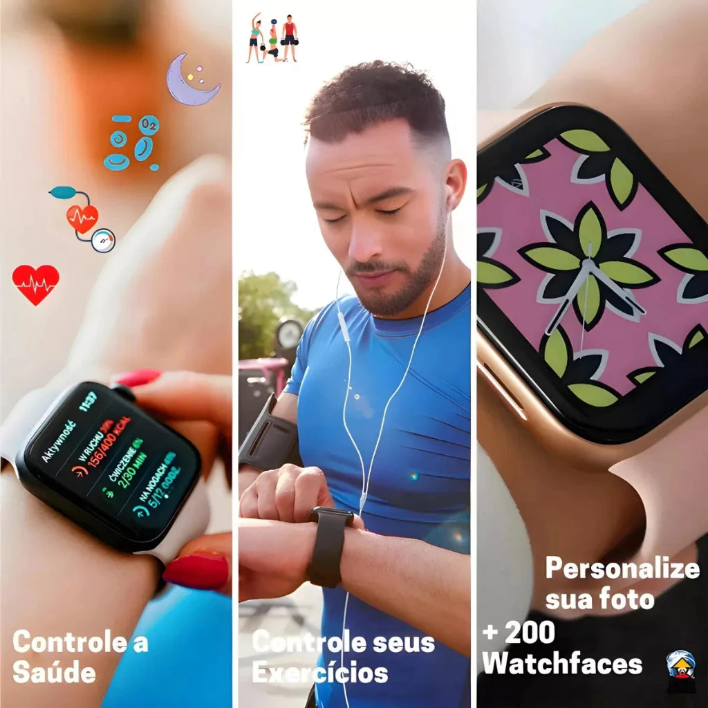 H'Maston INK14 Smartwatch Resistente à Água com Monitoramento de Saúde