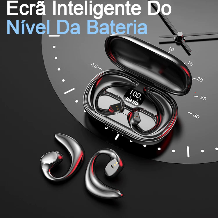 H'Maston RS24 Fone de Ouvido Sem Fio TWS Bluetooth 5.3 com Gancho