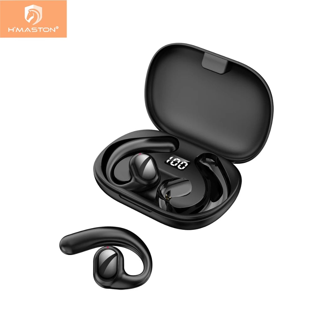 H'Maston RS24 Fone de Ouvido Sem Fio TWS Bluetooth 5.3 com Gancho