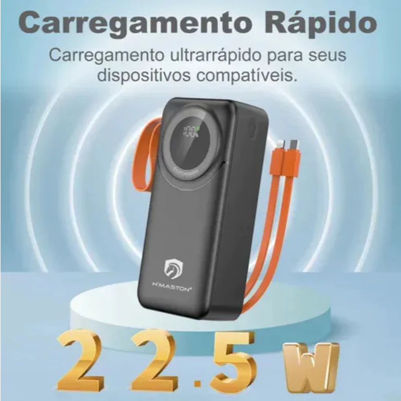 H'Maston YD66: Power Bank Rápido 30.000mAh LED - Eleadermall