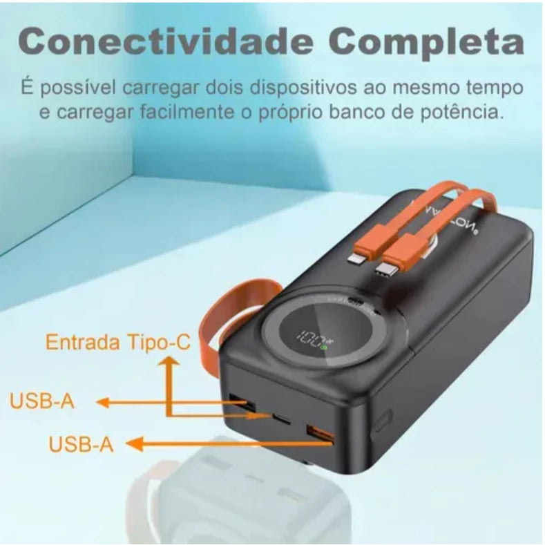 H'Maston YD66: Power Bank Rápido 30.000mAh LED - Eleadermall