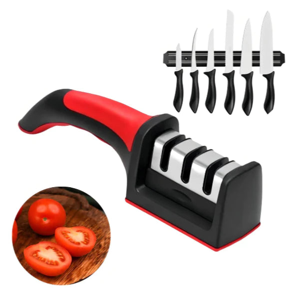 H'Maston DJ12 Afiador de Facas com 3 Ranhuras de Moagem