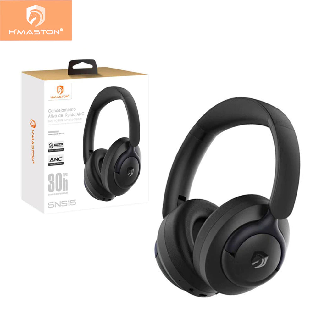 H'Maston SNS15 Headset ANC Confortável e Imersivo para Áudio