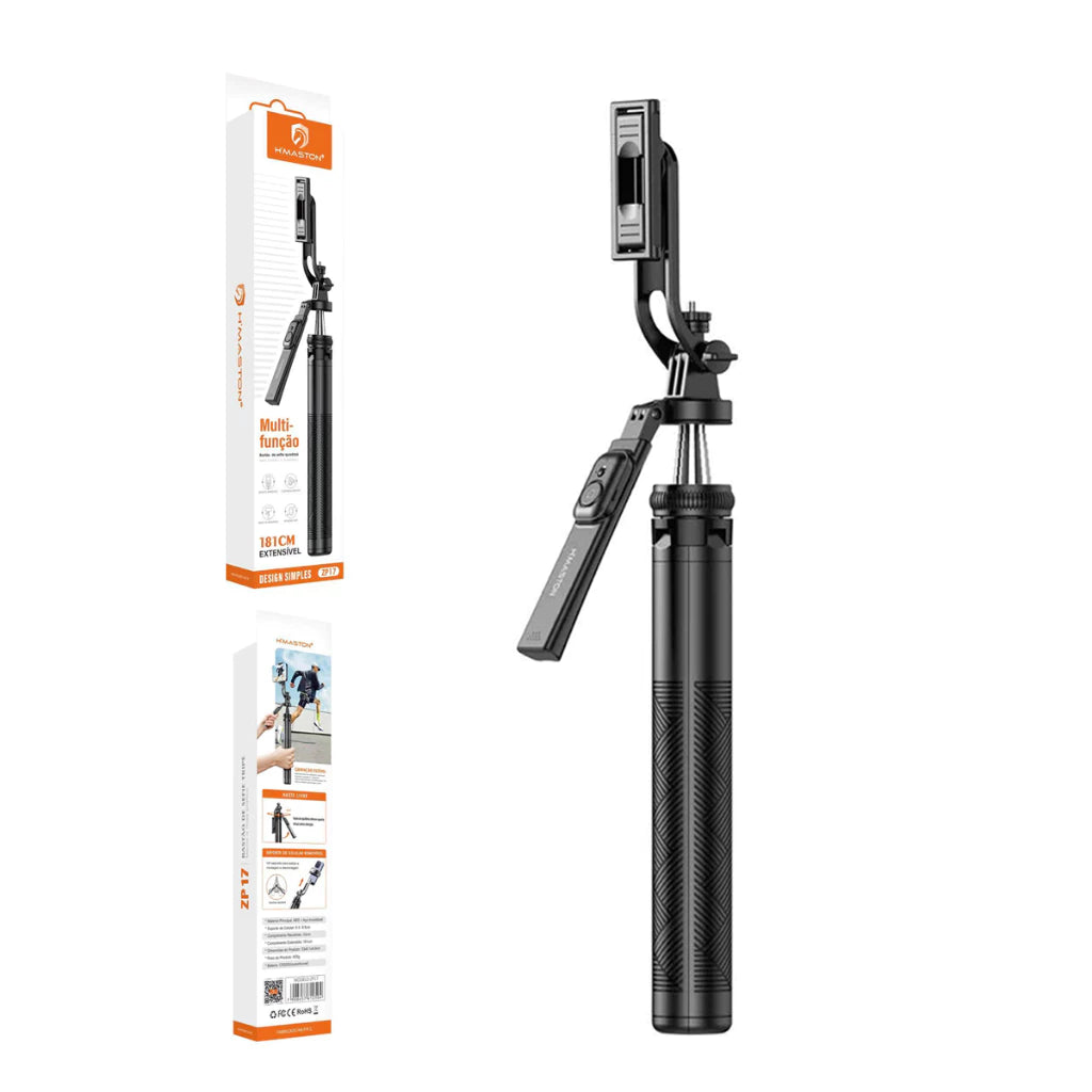H'Maston ZP17 Tripé Extensível 181cm com Controle Remoto
