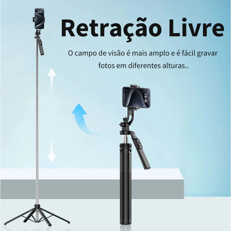 H'Maston ZP17 Tripé Extensível 181cm com Controle Remoto