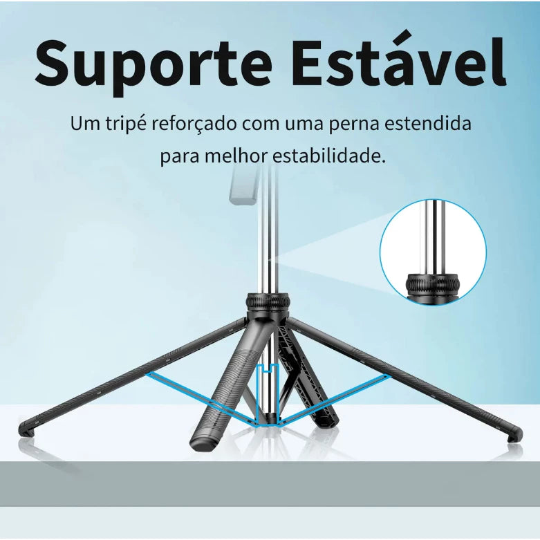 H'Maston ZP17 Tripé Extensível 181cm com Controle Remoto