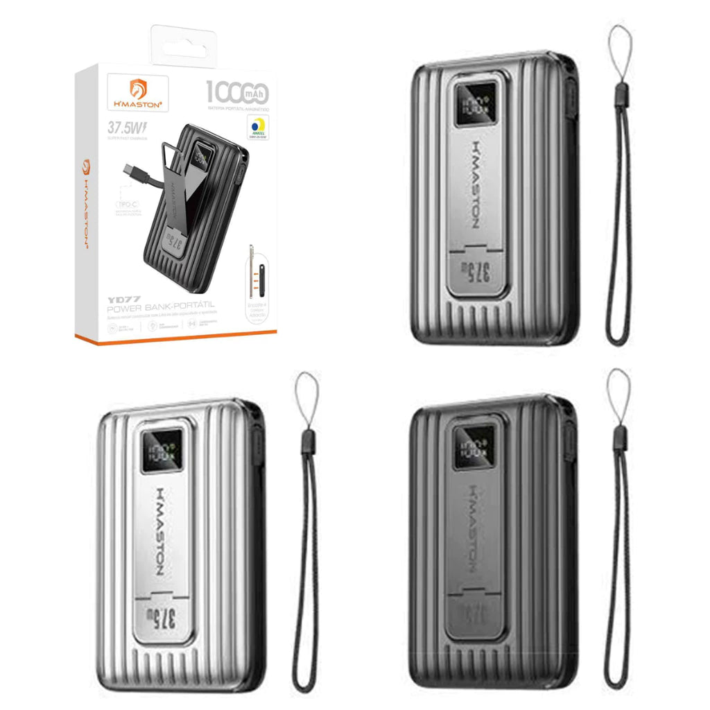 H'Maston YD77 Power Bank 10000mAh - Carregador Magnético Inteligente