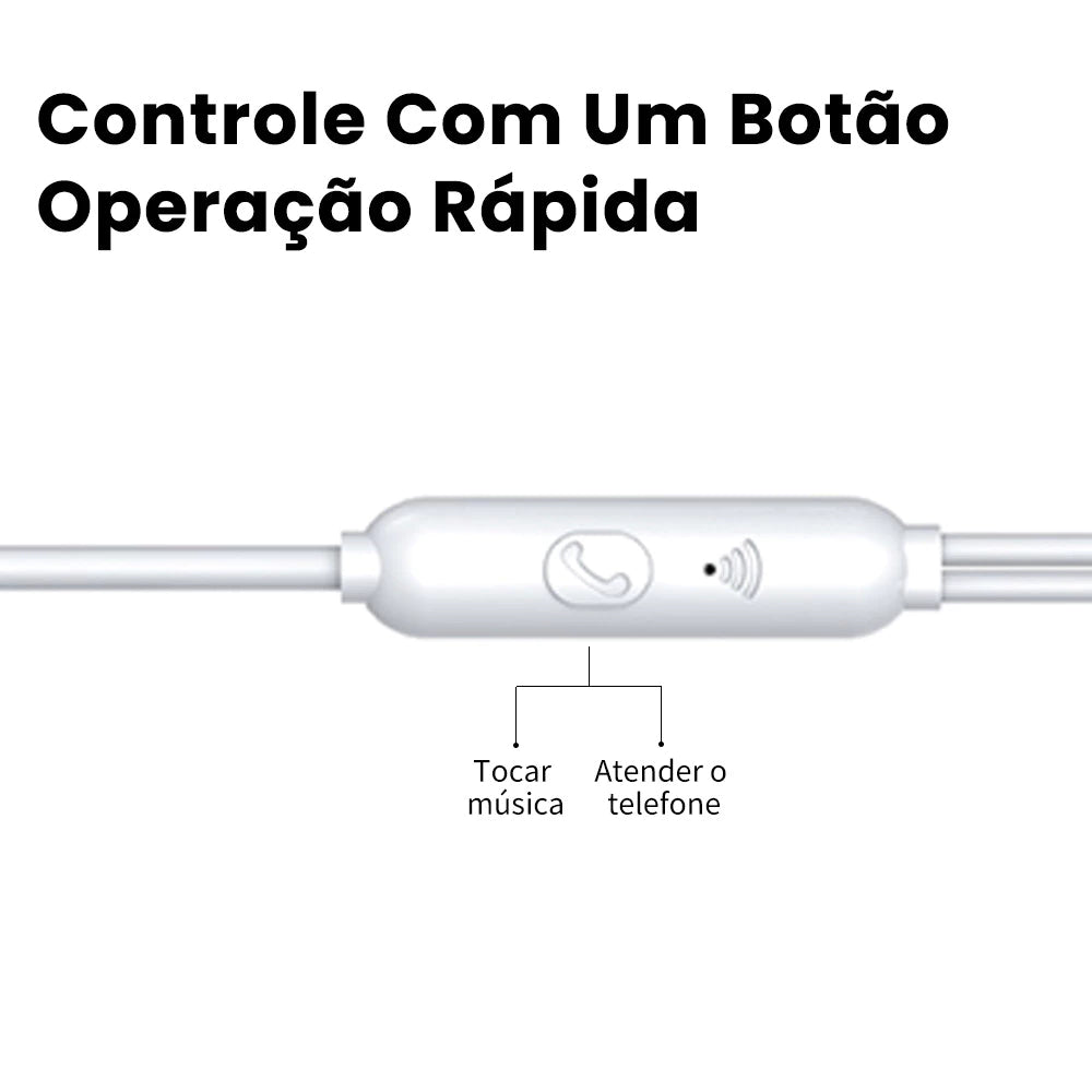 H'Maston EJ103 Fone In-ear com Microfone, Som Top - Eleadermall