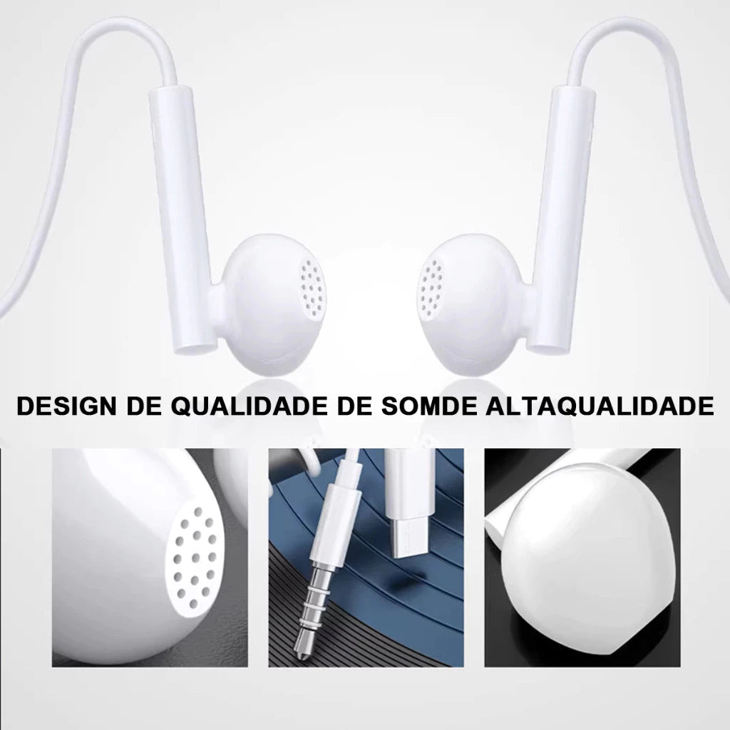 H'Maston EJ103 Fone In-ear com Microfone, Som Top - Eleadermall