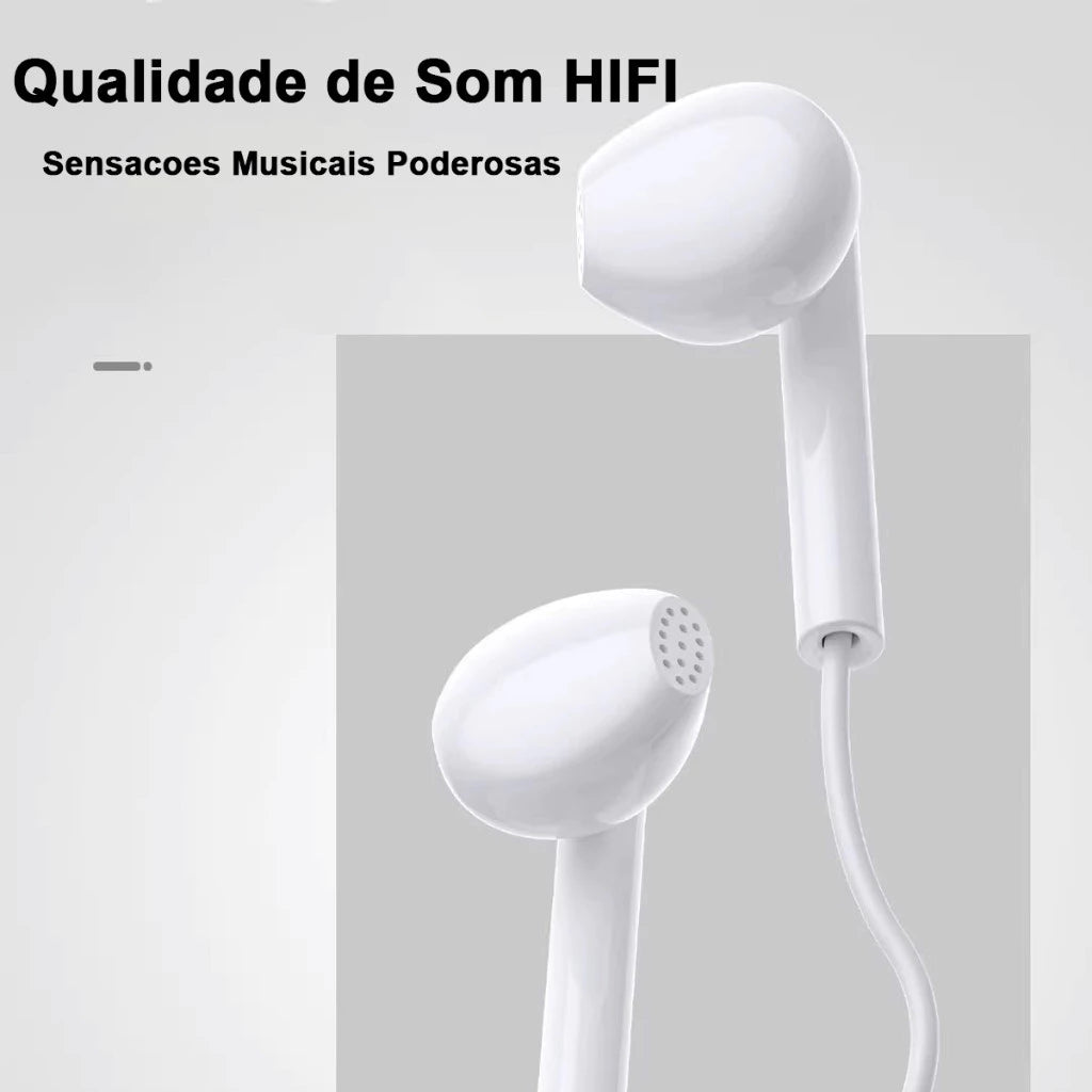 H'Maston EJ103 Fone In-ear com Microfone, Som Top - Eleadermall