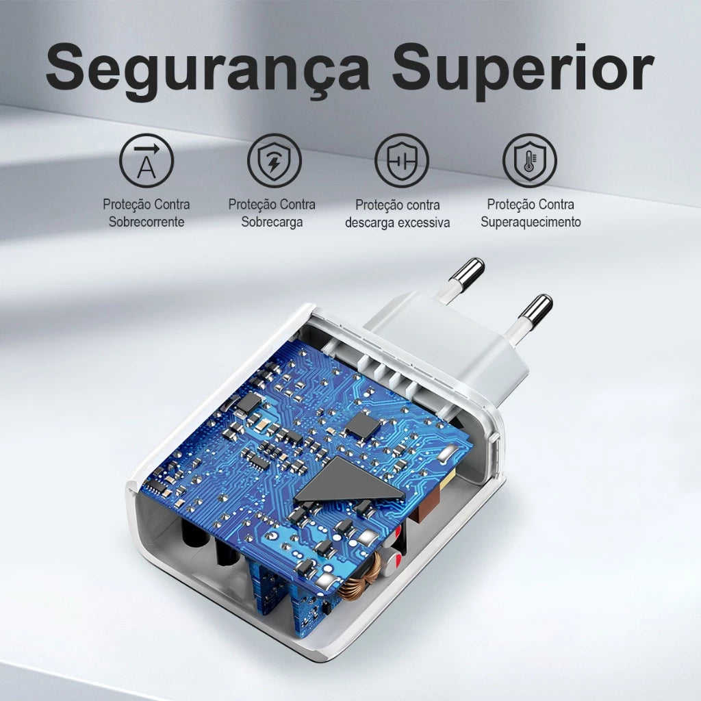 H'maston H62 Carregador Turbo 3 USB Rápido 20W - Eleadermall