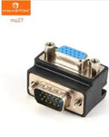 H'Maston MU27 Adaptador VGA Macho para Fêmea 90° - Alta Compatibilidade