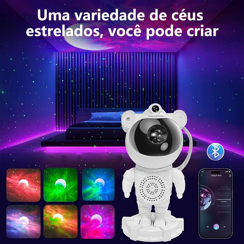 H'Maston ND06BT Projetor Astronauta: Luminária de Céu Estrelado