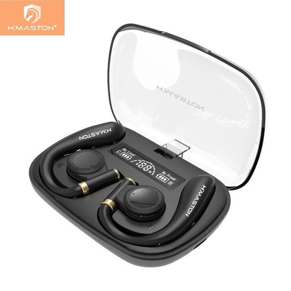 H'Maston RS49 Fone Sem Fio Bluetooth 5.3 Estéreo 3D com Gancho