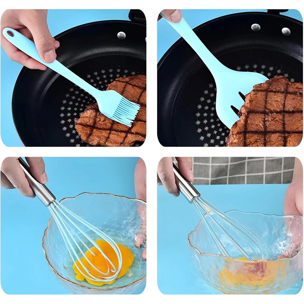 H'Maston DJ07 Conjunto de Utensílios de Cozinha em Silicone