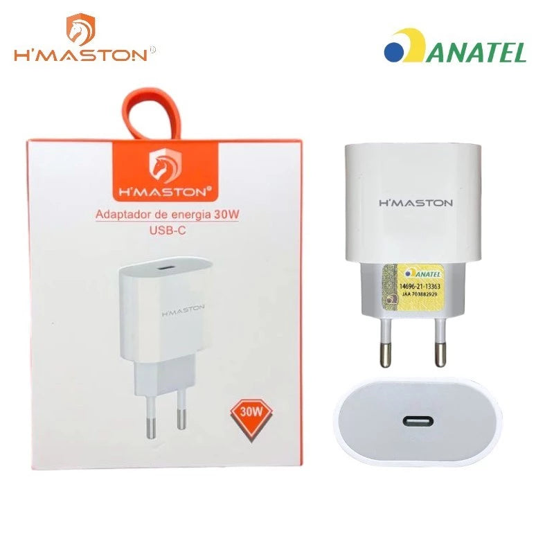 H'Maston CB16 Carregador Turbo 30W Tipo-C - Carregamento Rápido